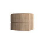 BH 55657 Olimpia Base Cabinet 2 drawers Fluted Fronts TOBACCO OAK