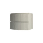 BH 55658 Olimpia Base Cabinet 2 drawers Fluted Fronts BLEACHED OAK